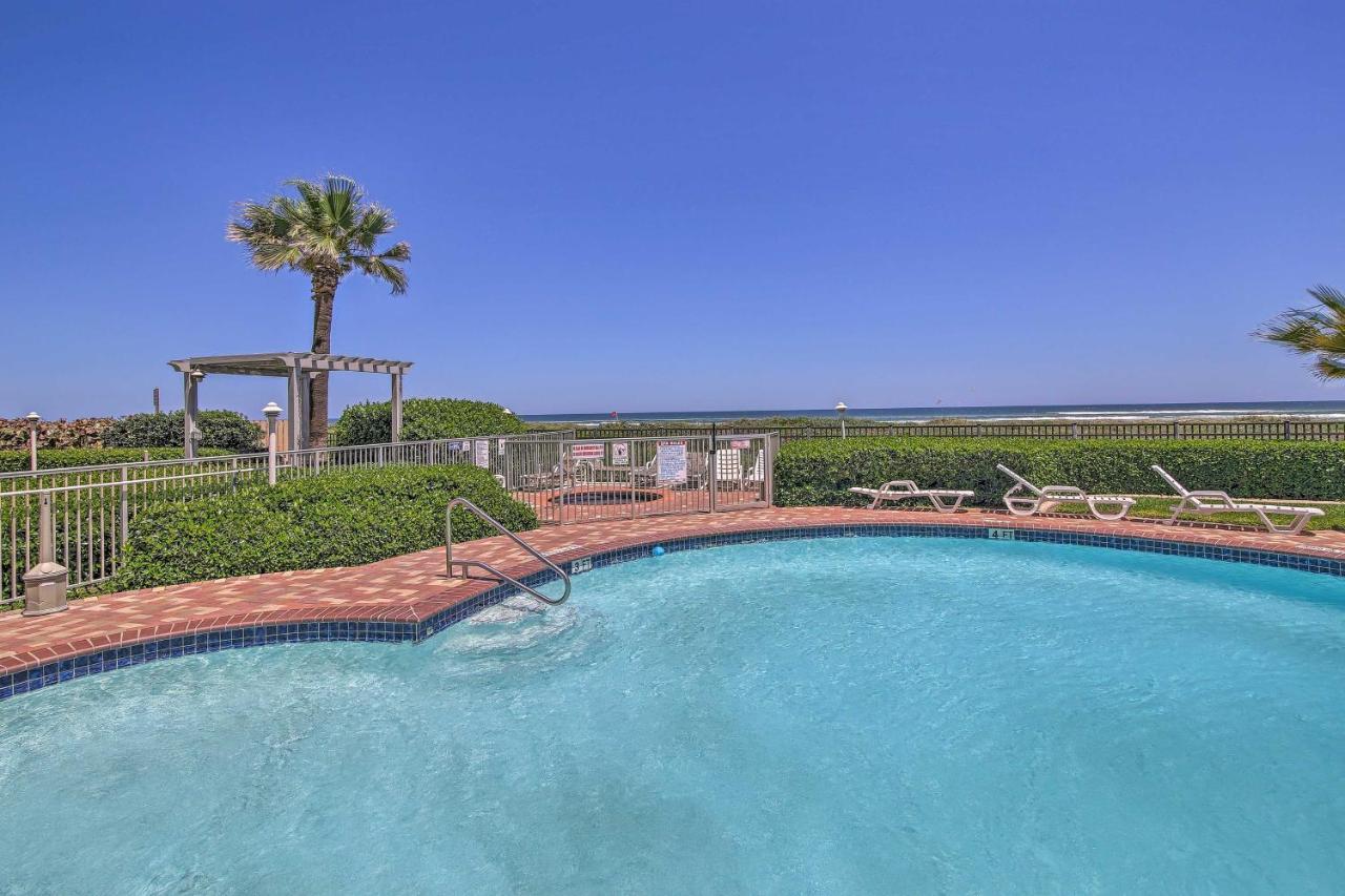 Sunny Oceanfront Condo On South Padre Island Beach Bagian luar foto