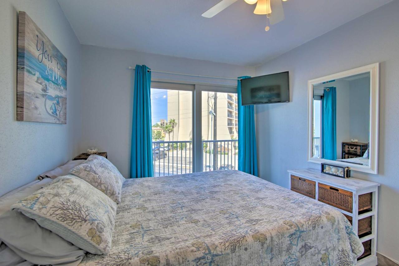 Sunny Oceanfront Condo On South Padre Island Beach Bagian luar foto