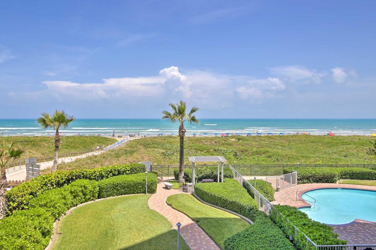 Sunny Oceanfront Condo On South Padre Island Beach Bagian luar foto