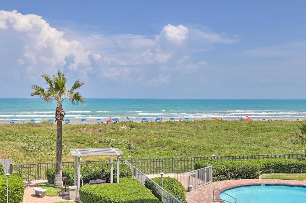 Sunny Oceanfront Condo On South Padre Island Beach Bagian luar foto