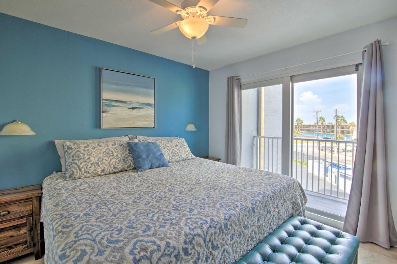 Sunny Oceanfront Condo On South Padre Island Beach Bagian luar foto